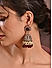 Fida Ethnic Wine Color Gold Plated Big Jhumka earrings for Women