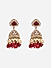 Fida Ethnic Wine Color Gold Plated Big Jhumka earrings for Women