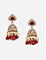 Fida Ethnic Wine Color Gold Plated Big Jhumka earrings for Women