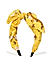 Yellow Elegant Floral Printed Party Hair Band for girls