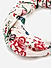 White Floral Printed Elasticated Head Band 