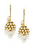 Gold-Toned White Dome Shaped Jhumkas