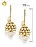 Gold-Toned White Dome Shaped Jhumkas