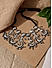 Mirror Ghungroo Silver Plated Oxidised Crescent Choker Necklace
