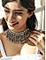 Ghungroo Mirror Silver Plated Oxidised Choker Necklace