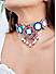 Mirror Multicolor Beads Pearls Choker Necklace