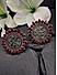Ruby Silver Plated Oxidised Floral Stud Earring