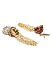 Maroon Kundan Beads Gold Plated Waterfall Jhumka Earring
