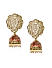 Red Gold Plated Enamelled Jhumka Earring