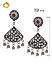 Ghungroo Silver Plated Oxidised Floral Drop Earring