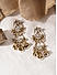 Kundan Beaded Gold Plated Floral Chandbali Earring