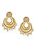 Ethnic Traditional Gold Wedding Kundan Pearl Drop Earrings For Women