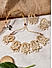 Peach Pearls Kundan Gold Plated Crescent Jewellery Set