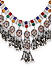 Ghungroo Multicolor Enamelle Silver Plated Oxidised Choker Necklace
