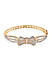 Cubic Zirconia Gold Plated Butterfly Bangle Style Bracelet 