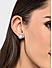 Amavi Silver AD Adorned Stud Earrings For Women