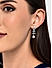 Amavi Silver AD & Pearl Embellsihed Drop Earrings For Women