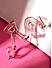 Pink Transparent ZigZag Claw Clip 