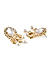 Stones Kundan Pearl Gold Plated Oval Earring Set & Maang Tikka 
