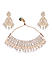 Fida Gold-Plated & Toned Off White Artificial Stones and Beads Jewellery Set for women