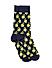  Bro Code Men Navy and Yellow Patterned Above Ankle-Length Socks