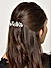 Toniq Elegant Wedding Silver Floral Barrete Hair Clip For Women