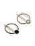 Toniq Trendy Set Of 2 Marble Stone Gold  Round Hair Clips For Women
