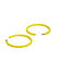ToniQ Yellow Metal Hoop Earring For Women