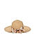 Beige Brown Multicolor Floral Printed Scarf Summer Hat