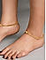 Set of 2 Gold Plated Textured Anklets