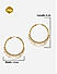 White Beads Gold Plated Hoop Earring
