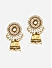 Set of 2 Gold Plated Bangles & Kundan Beaded Jhumka Earring 