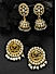 Set of 2 Kundan Pearls Gold Plated Jhumka & Stud Earring 