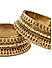 Set of 2 Gold Plated Bangles & Kundan Enamelled Jhumka Earring 