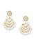 Set of Gold Plated Kundan Bangles & Floral Chandbali Earring 