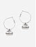 Fida Ethnic Traditional hooped silver jhumka earrings with white pearl drops