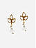 White Pearls Gold Plated Drop Earring