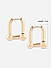 Gold Plated Contemporary Geometric Hoop Earring