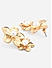 White Pearl Gold Plated Floral Drop Earring