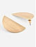 Wooden Gold Plated Contemporary Stud  Earring