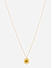 Yellow Flower Resin Gold Plated Pendant Charm Necklace