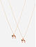 Set Of 2 Gold Plated Rainbow Floral Kids Pendant Charm Necklace