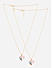 Set Of 2 Multicolor Pastel Gold Plated Kids Pendant Charm Necklace