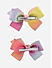 Set Of 14 Multicolor Pastel Rubber Bands & Bow French Barrette for Kids