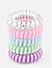 Set of 5 Multicolor Pastel Spiral Wire Rubber Band 