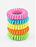 Set of 5 Spiral Multicolor Pastel Wired Kids Rubber Band