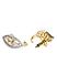 Gold-Toned Leaf Shaped Studs For Women