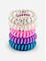 Set Of 5 Pastel Wired Spiral Kids Rubber Band 