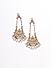 Gold-Toned Crescent Shaped Drop Earrings-ONESIZE-Gold