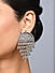 Fida Ethnic Silver Plated Oxidised Ghungroo Waterfall Drop Earring For Women
